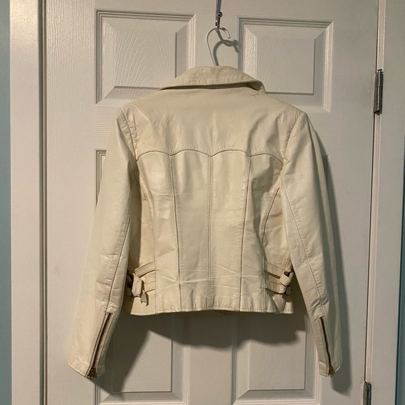 Opera Vintage White Leather Jacket - Picture 2 of 4